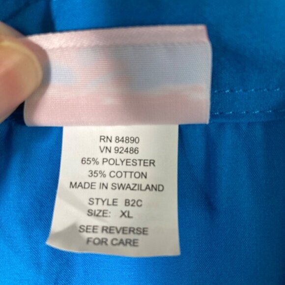 Womens Vintage American Sweetheart 1/2 Sleeve Button Shirt Blue‎ XL - Picture 6 of 7